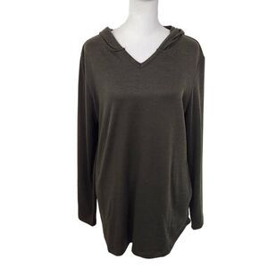 D&Co. Forest Green Long Sleeve Hoodie Size Small Dark Green Hoodie